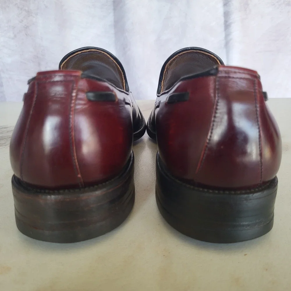 Allen Edmonds Saratoga Tassel Loafers Size 9.5 AA Oxeblood Red